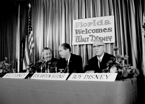  Walt Disney, Florida, Announcement, Haydon Burns